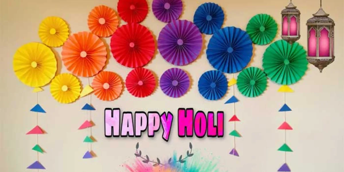 Modern Holi Decoration For Office Spaces_Floodlightz_Events