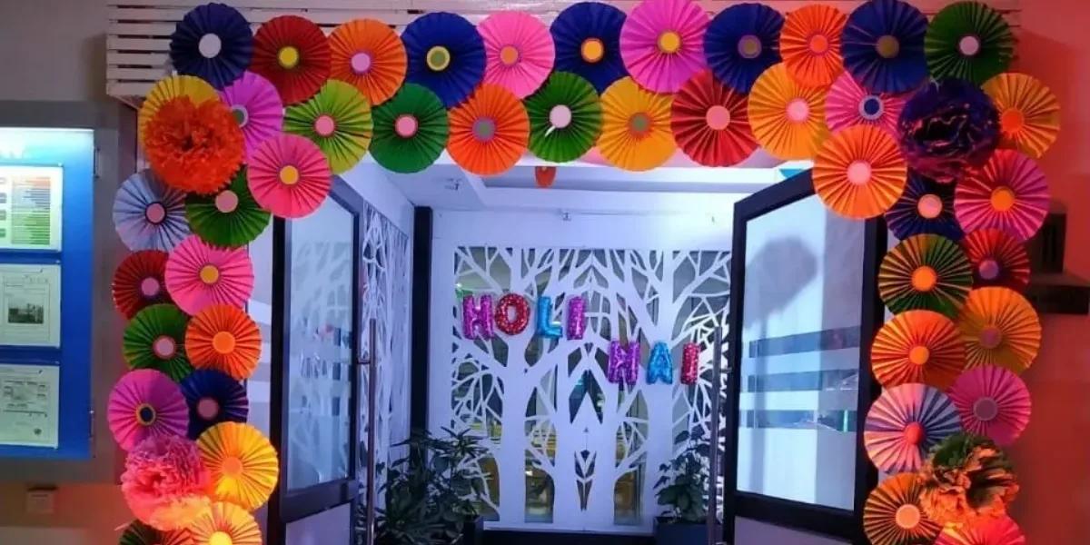 Holi Decoration For Office & Corporate Events_Floodlightz_Events