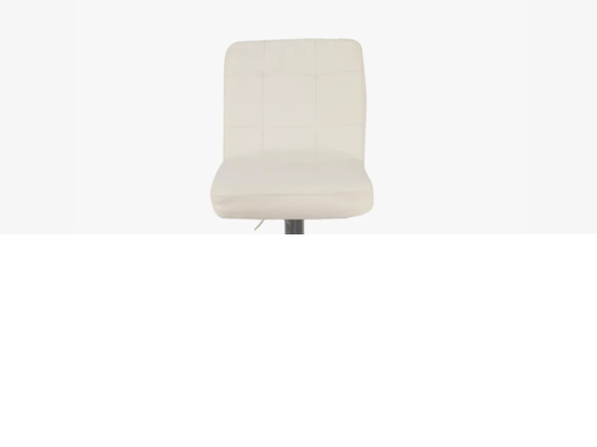 Bar Chair With Backrest (White)_Furniture For Events