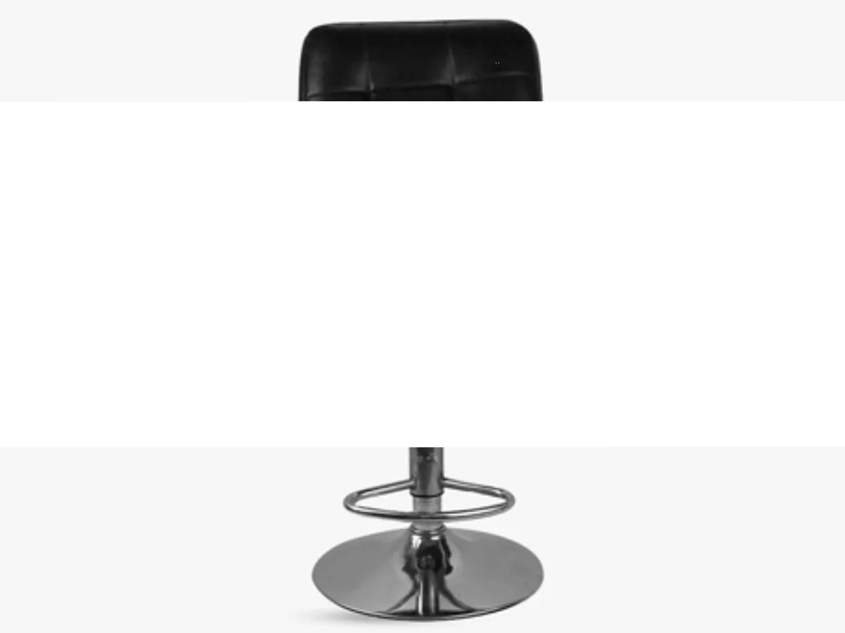 Bar Chair With Backrest (Black)_Furniture For Events