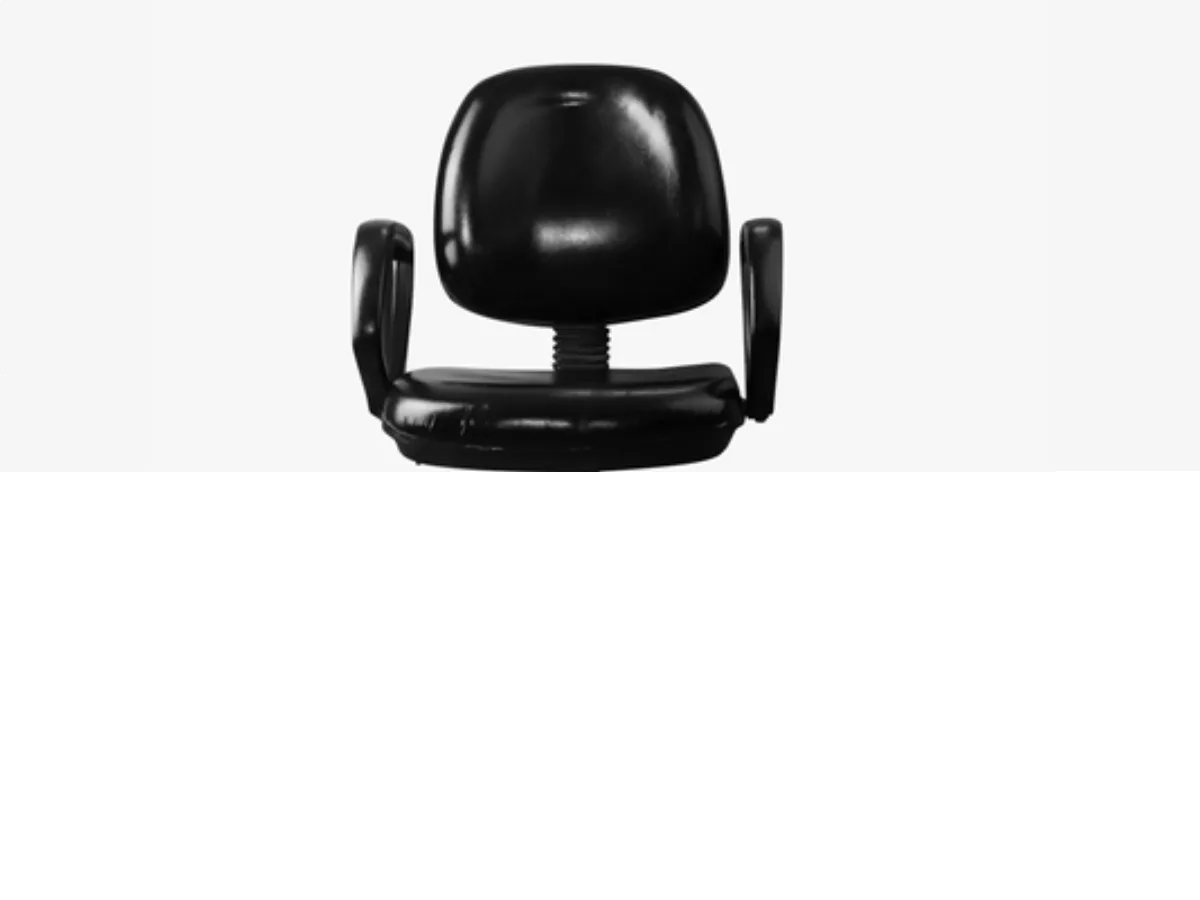 Rexine Computer Chair (Black)_Furniture For Events