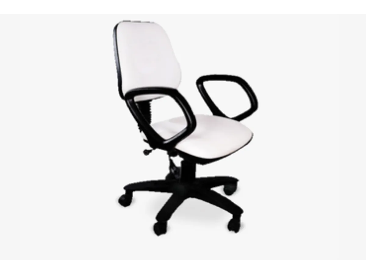 Rexine Computer Chair (White)_Furniture For Events