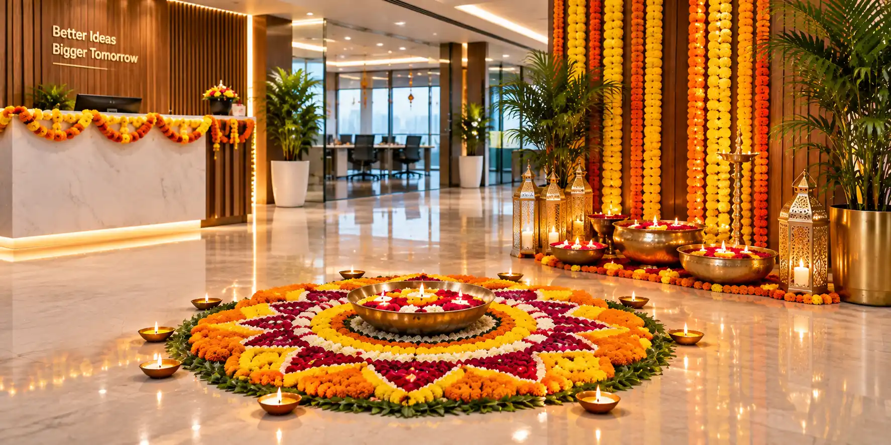 Diwali Flower Decoration for Corporate Events in Mumbai​